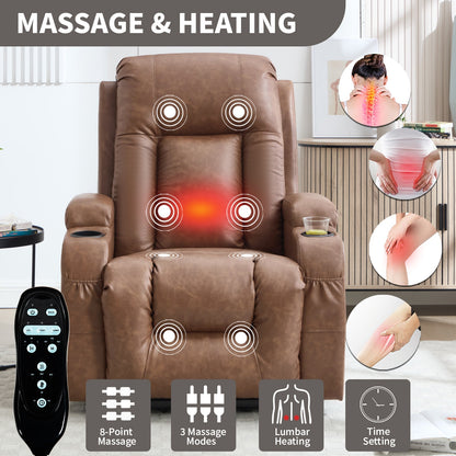 the Brown Infinite Position Power Lift Recliner