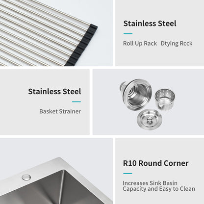 Durable and Quiet Drop in Stainless Steel Sink