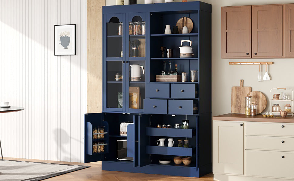 Spacious Kitchen Buffet and Storage Hutch
