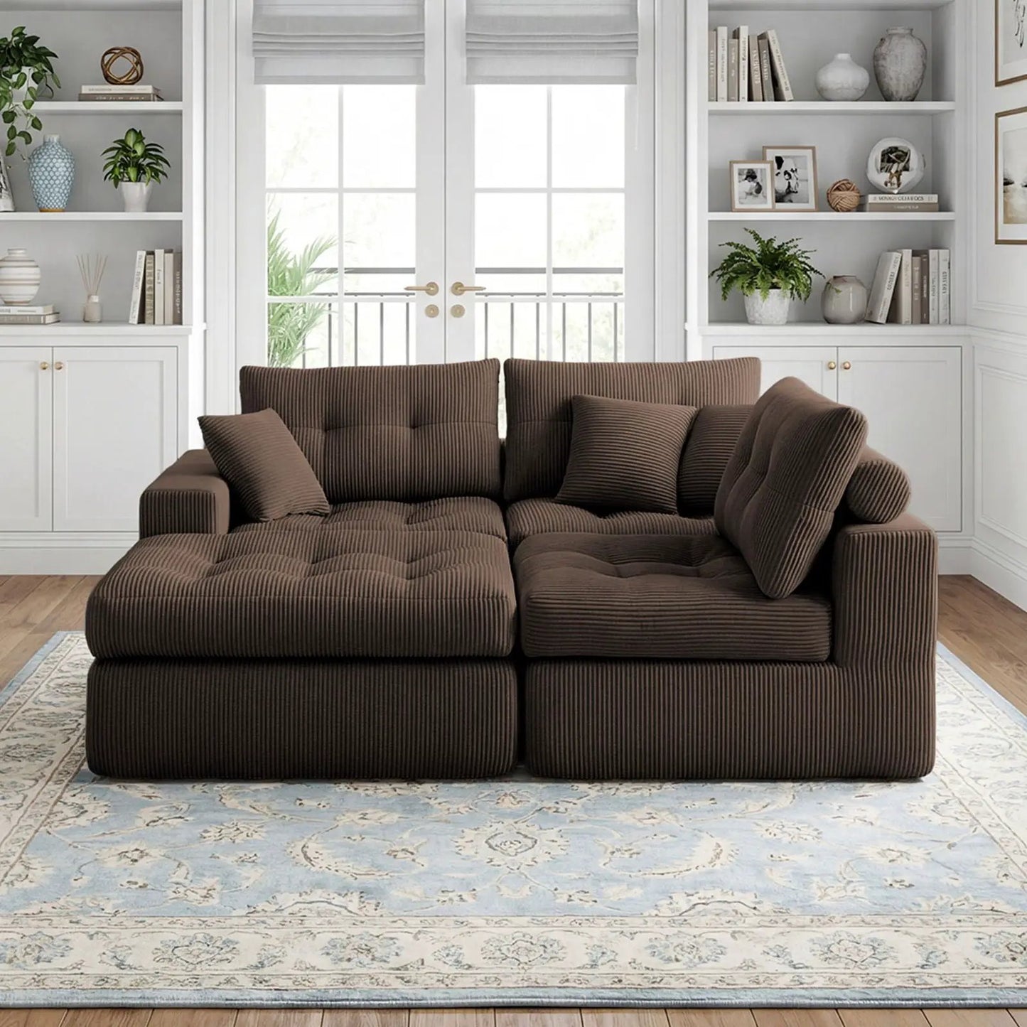 Corner Chaise L-Shaped Sectional Sofa Bed