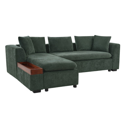 Modern L Shaped Sofa With Storage And Upholstery