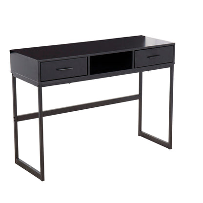 Contemporary black console table with two drawers and open center shelf by HouseOfZazla on Tampa Home & Garden Store