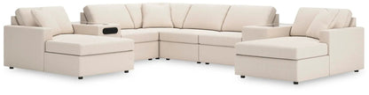 Modmax - Sectional - Oyster beige fabric, stationary sectional by Unique Piece Furniture on Tampa Home & Garden Store