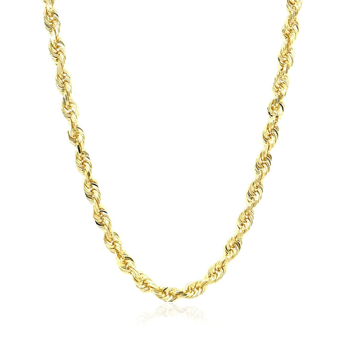 4.0mm 10k yellow gold solid diamond-cut rope chain necklace Bids.com on Tampa Home & Garden Store