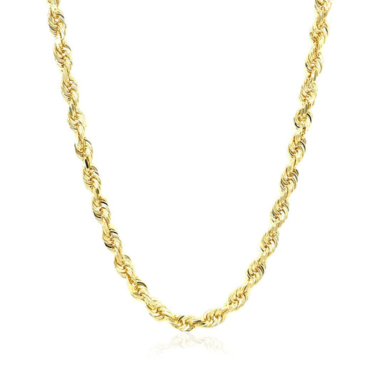 4.0mm 10k yellow gold solid diamond-cut rope chain necklace Bids.com on Tampa Home & Garden Store