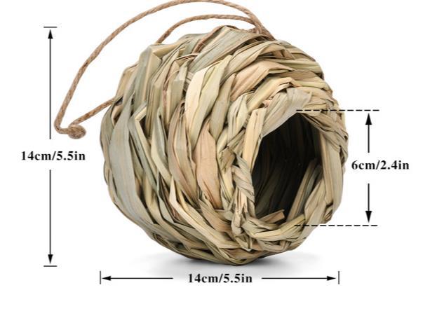 Straw Spherical Round Mouth Outdoor Bird Nest straw, 14cm dia, 6cm opening Sell My Stuff on Tampa Home & Garden Store