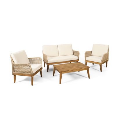 Hueber 4 Seater Outdoor Chat Set And Cushions