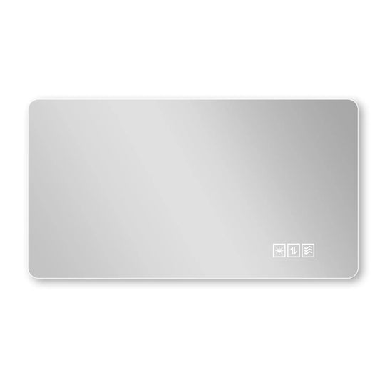 Wall-mounted bathroom full-length makeup mirror with 3-color lighting in clear finish on Tampa Home & Garden Store