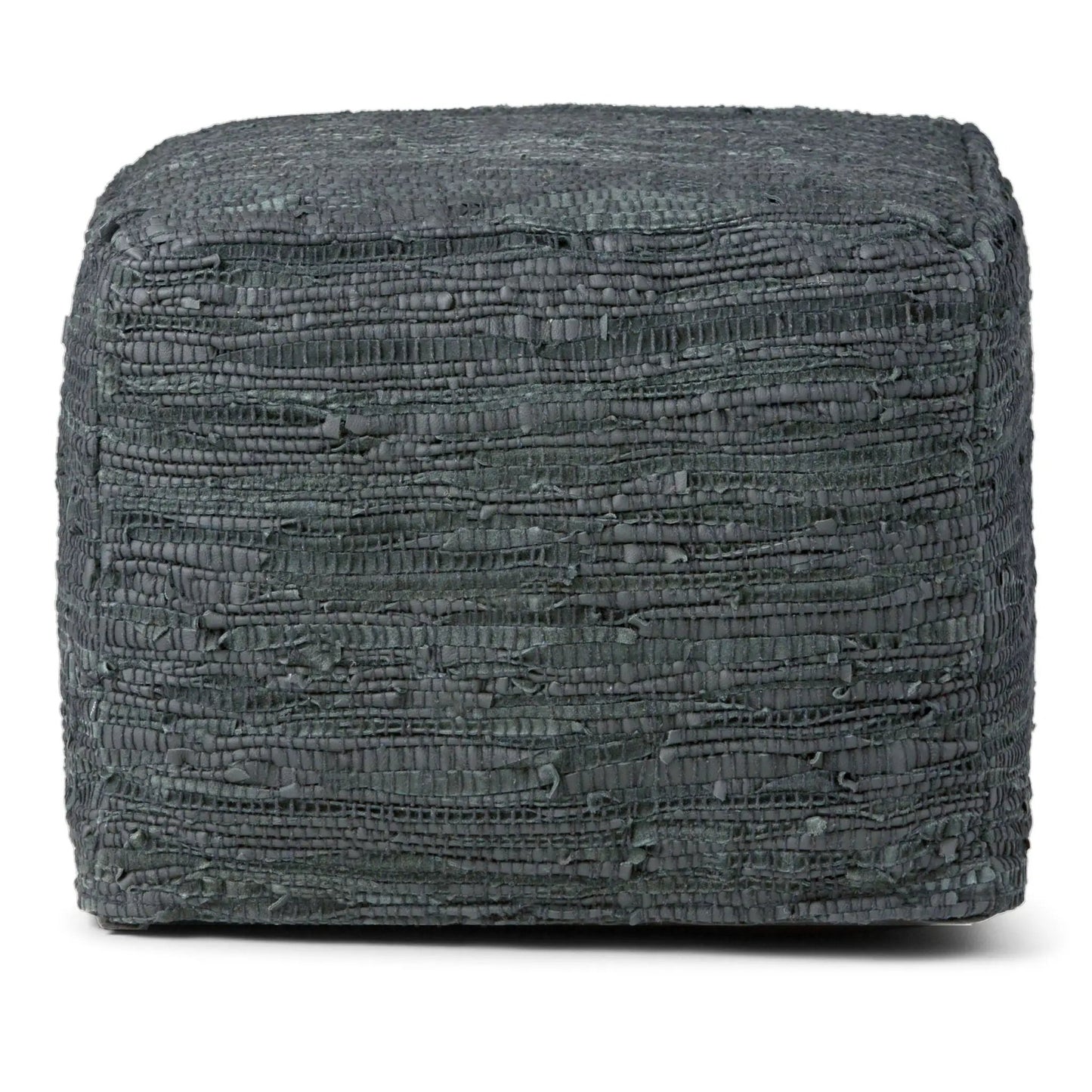 Fredrik handcrafted square accent pouf in charcoal woven fabric by Unique Piece Furniture on Tampa Home & Garden Store
