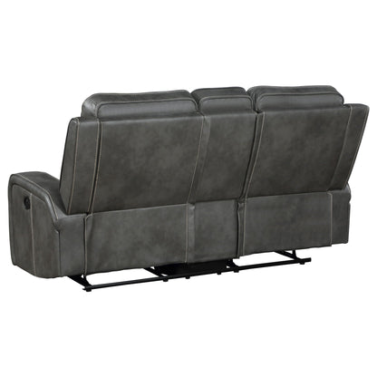 Forrest gray 2-piece motion reclining sofa set by HouseOfZazla, gray upholstery on Tampa Home & Garden Store