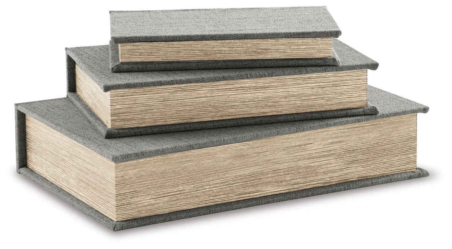 Jolina Linen Box Set of 3 Keepsake Boxes