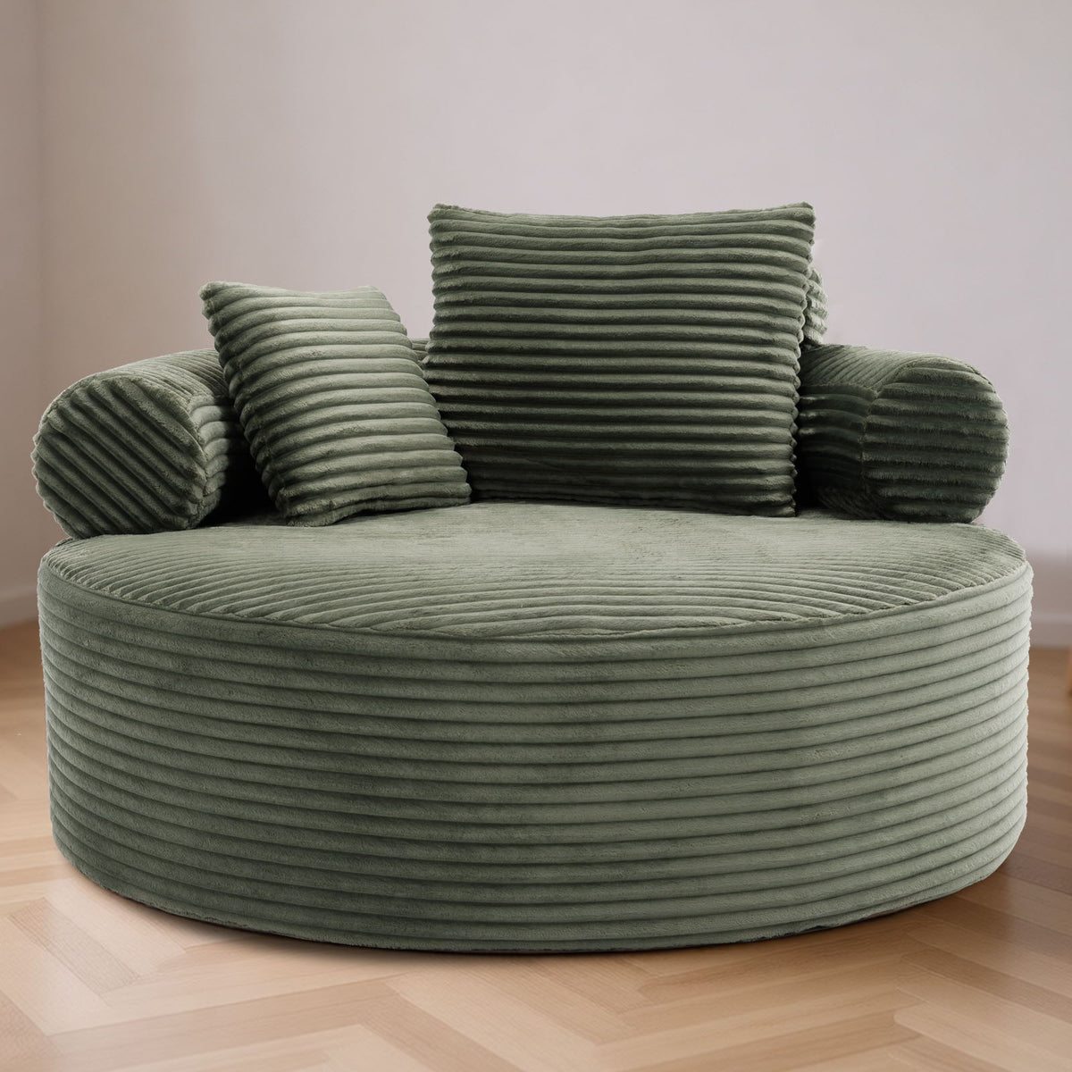Round Sofa Bed and Pillows for the Living Room