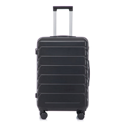 HouseOfZazla black hard-shell spinner luggage with extendable silver handle and four wheels on Tampa Home & Garden Store