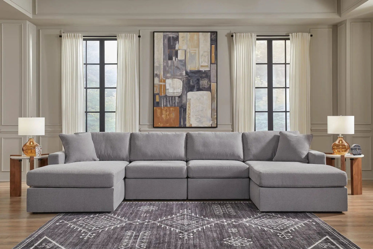 Modmax Sectional in Granite Performance Fabric