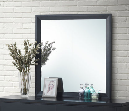 Primo Square Wall Mirror in dark charcoal frame, modern style on Tampa Home & Garden Store