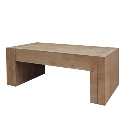 Minimalist rectangular center table for living room in natural wood finish by Unique Piece Furniture on Tampa Home & Garden Store