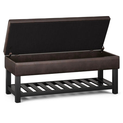 Cosmopolitan Storage Ottoman Bench Open Bottom