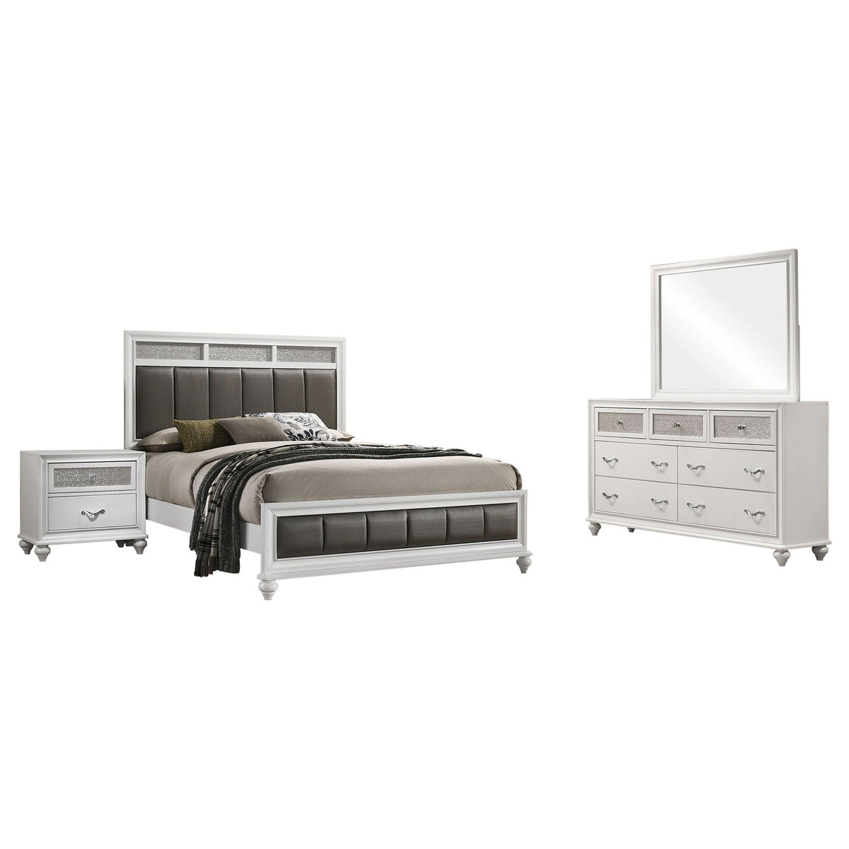 Randall Glitter And Crystal Queen Bedroom Set