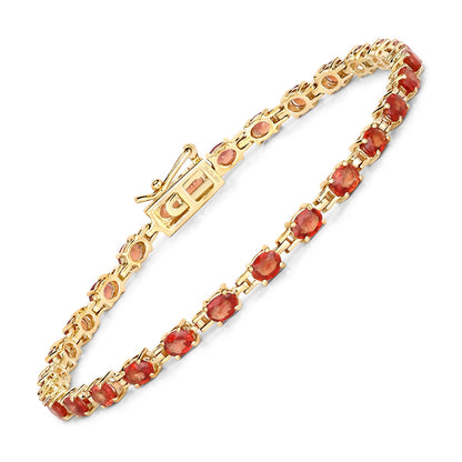 Bracelet 7.00ct orange sapphire in 14K yellow gold link chain by Bids.com on Tampa Home & Garden Store