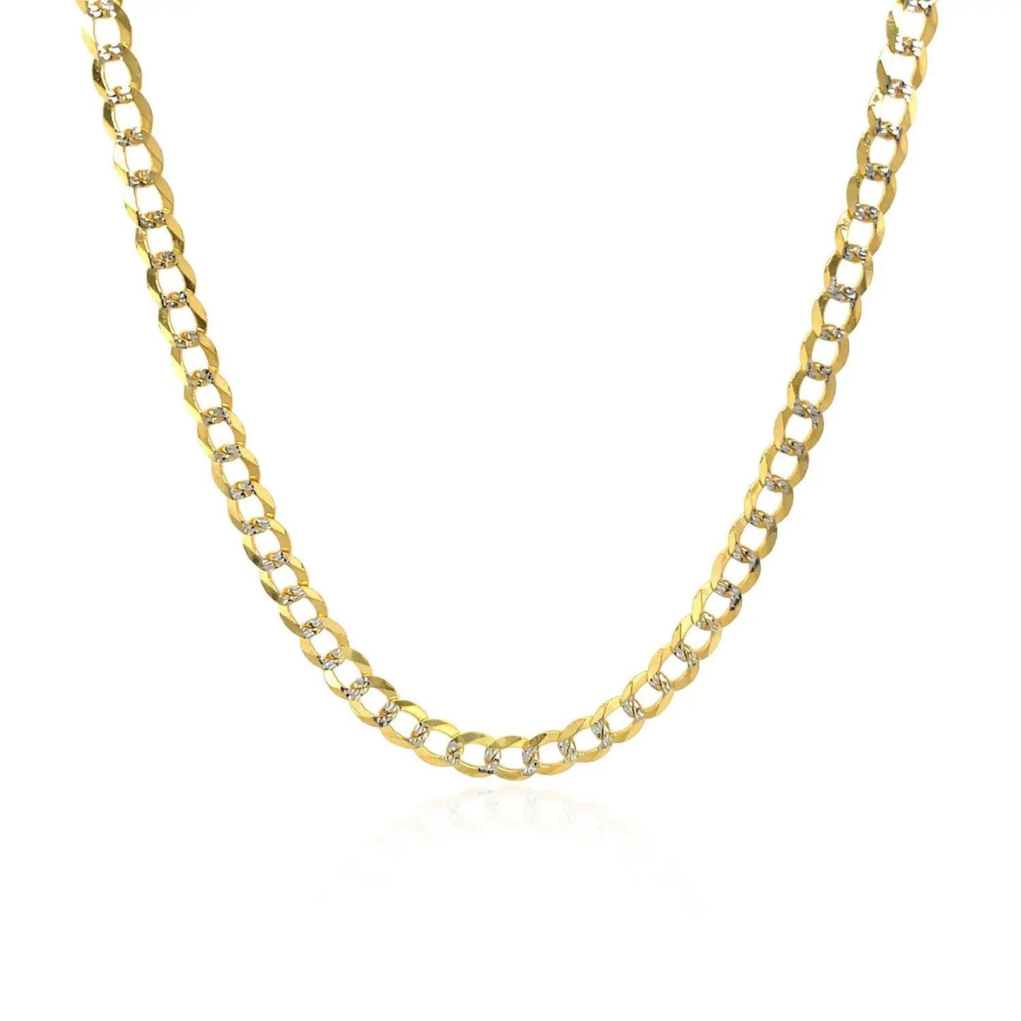 3.2 mm 14k two-tone gold pave curb chain necklace with pave-set links by Bids.com on Tampa Home & Garden Store