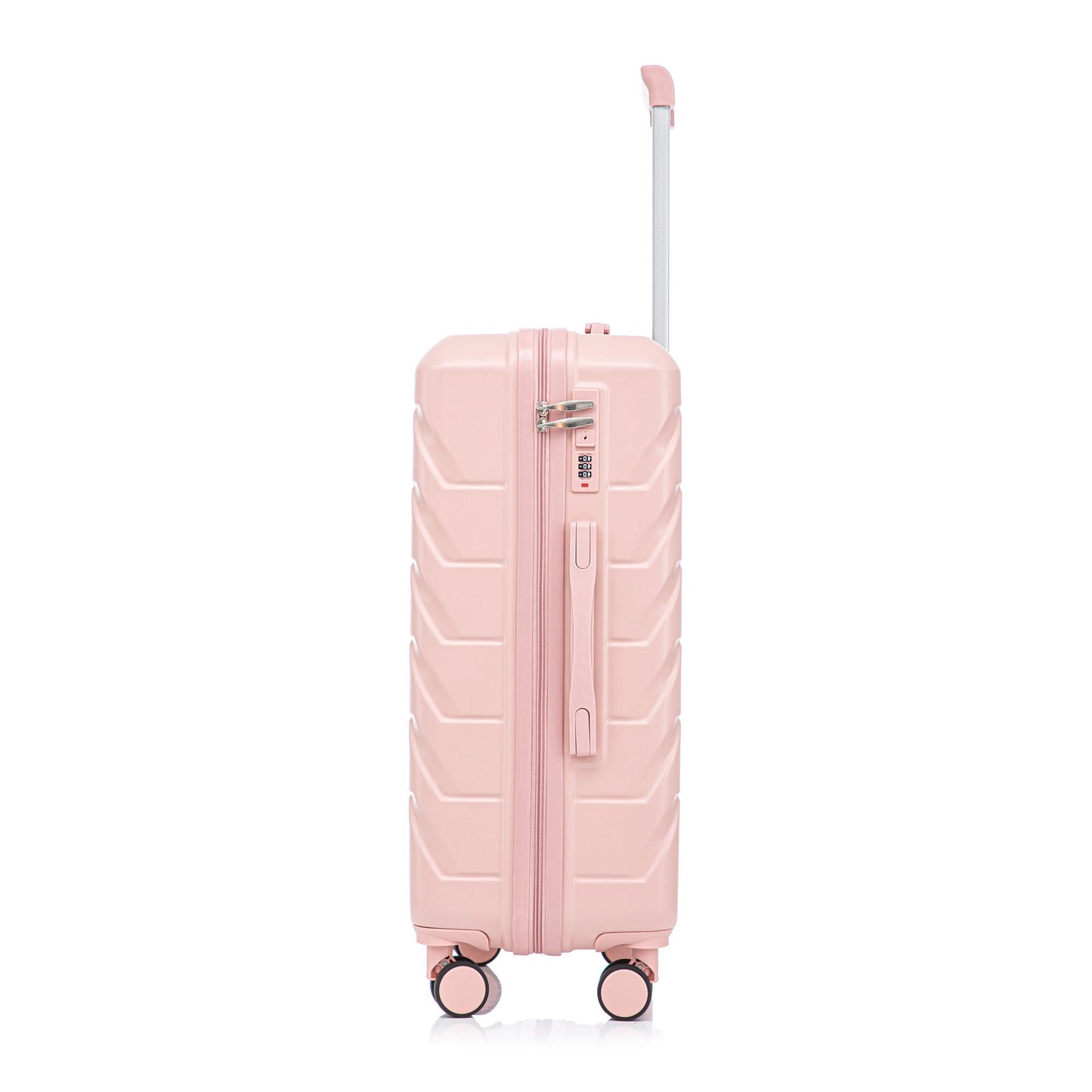 Pink 3-piece spinner luggage set with combination lock, hard-shell HouseOfZazla on Tampa Home & Garden Store