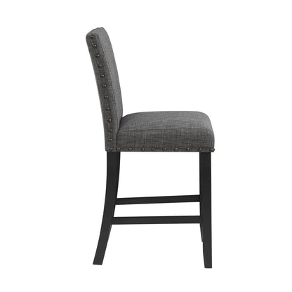 Marian Bar Stool Set of Two with Nailhead Trim