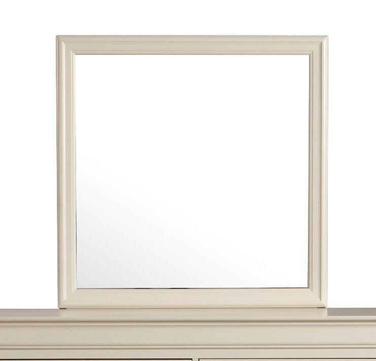 Traditional wall mirror with cream wood veneer frame by HouseOfZazla on Tampa Home & Garden Store