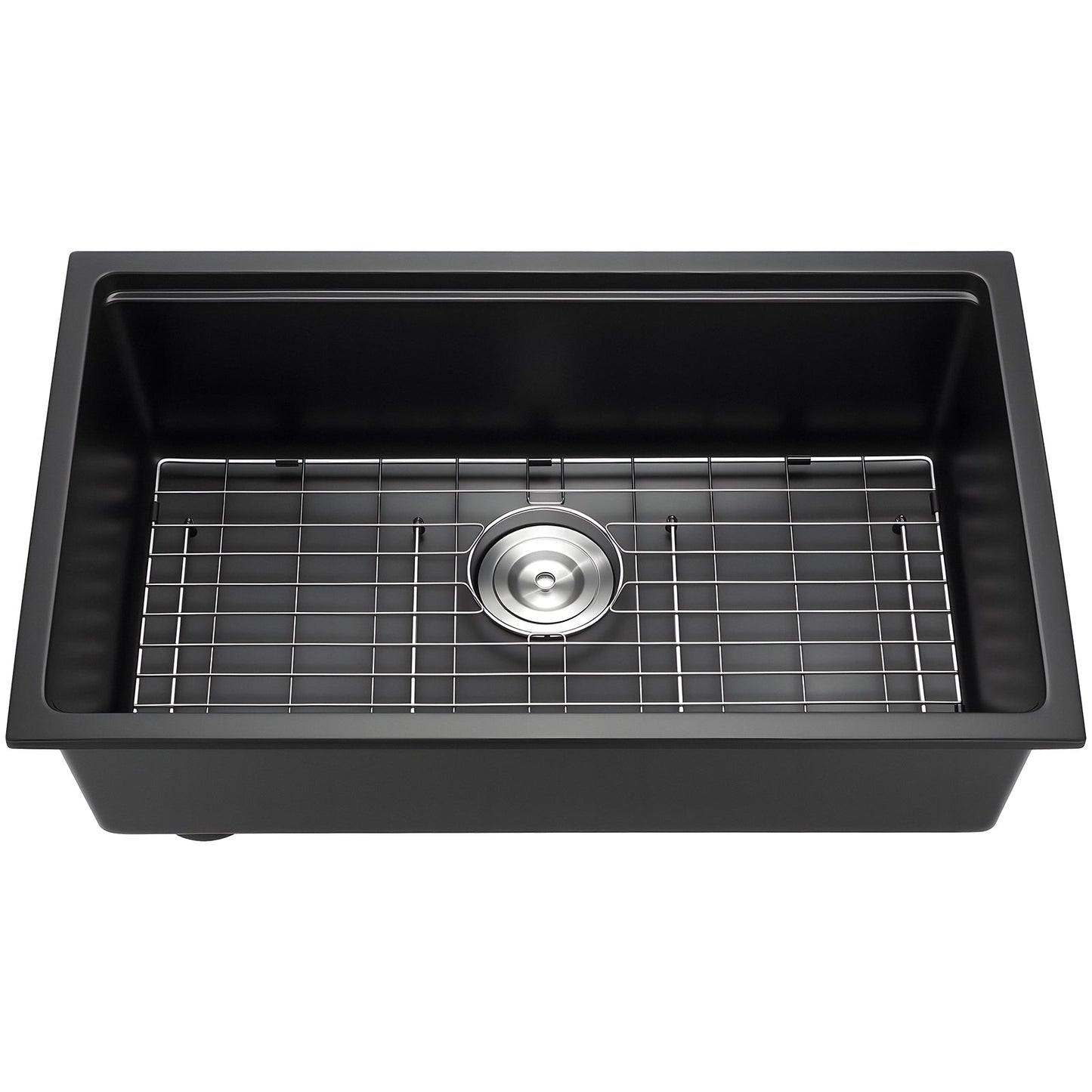 30in granite undermount single-bowl kitchen sink by HouseOfZazla with grid rack on Tampa Home & Garden Store