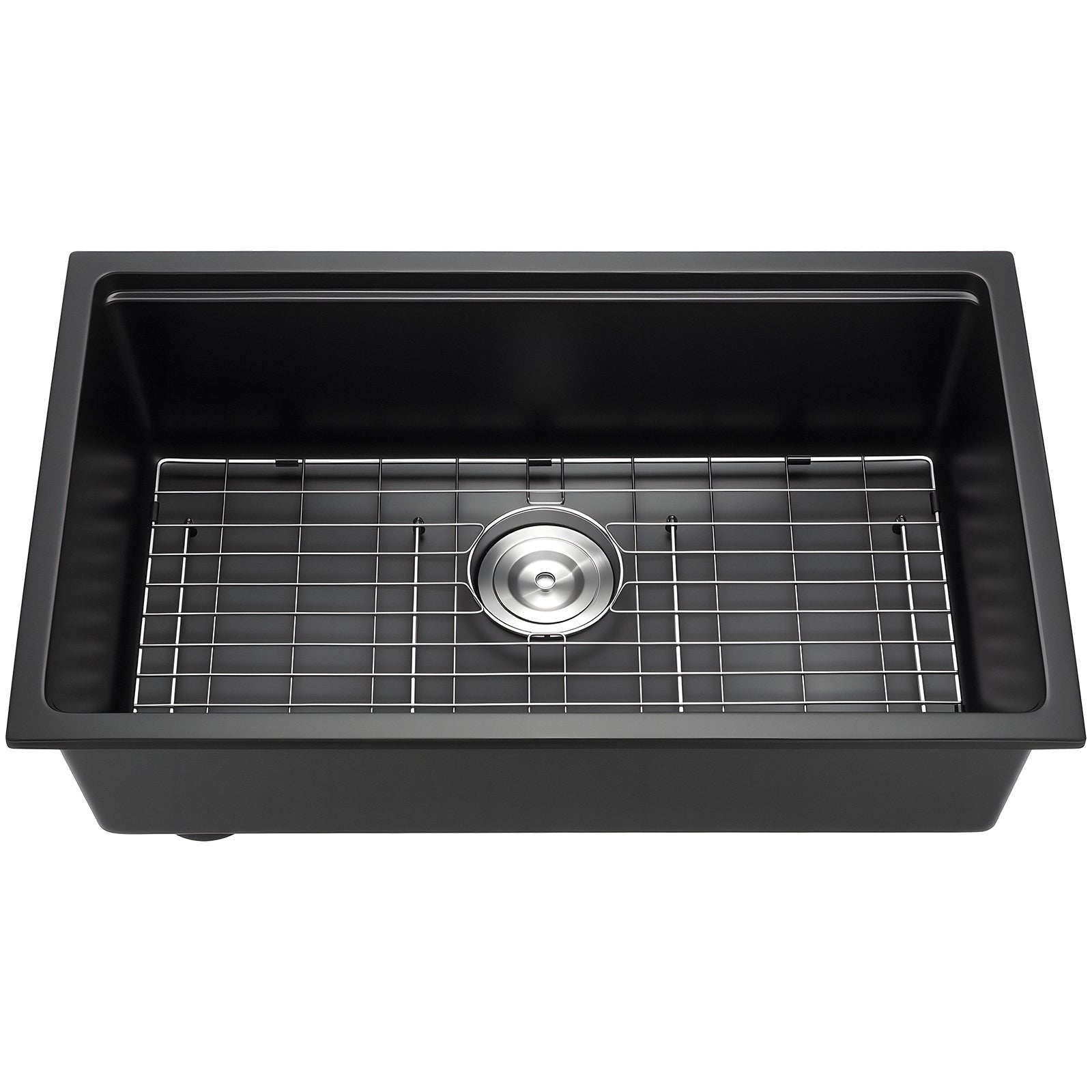 30in granite undermount single-bowl kitchen sink by HouseOfZazla with grid rack on Tampa Home & Garden Store