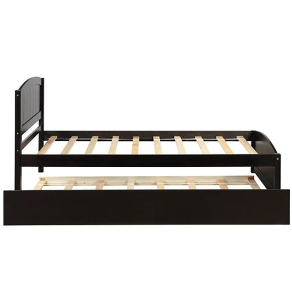 Platform Bed and Headboard With Footboard Slats
