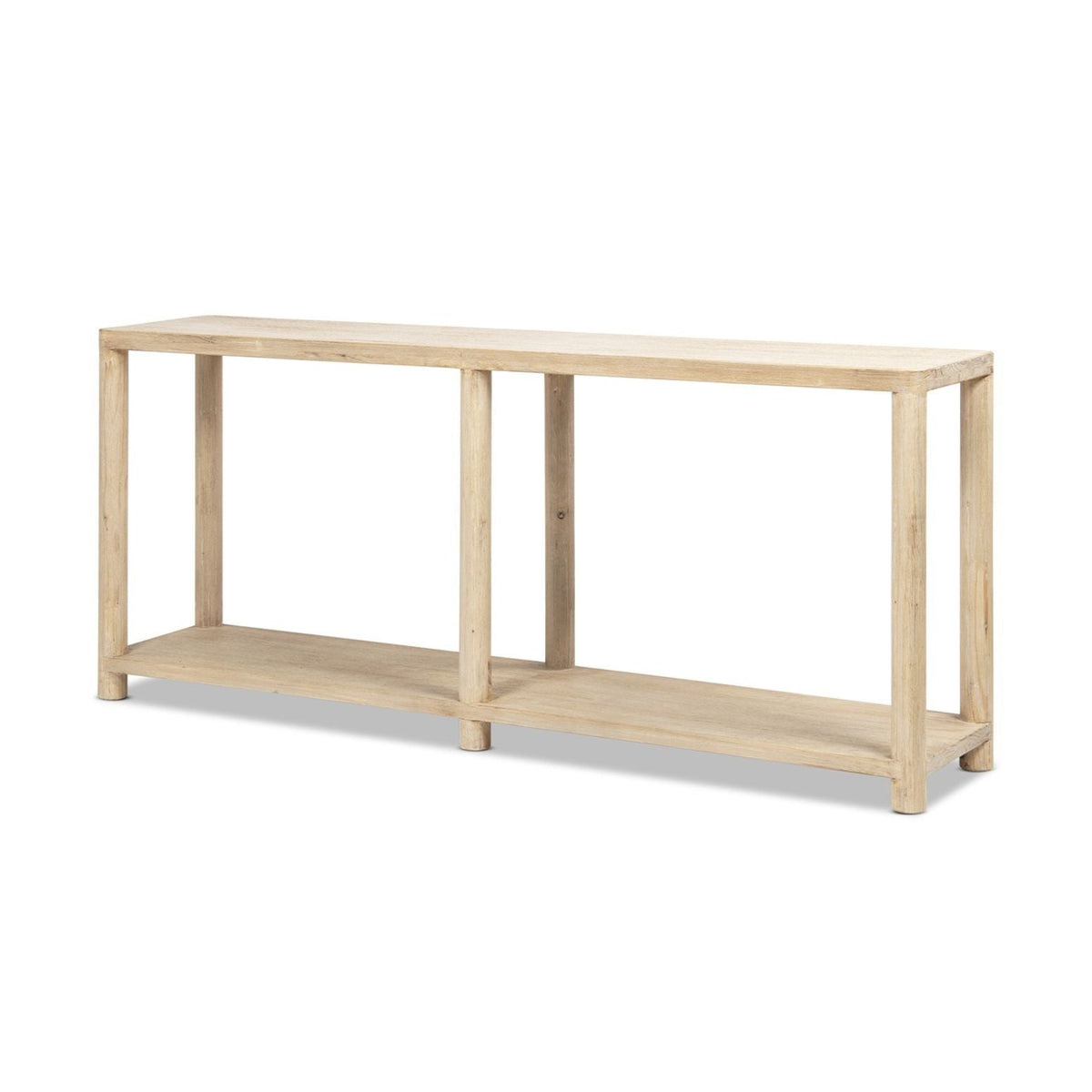 Natural reclaimed wood console table with lower shelf by HouseOfZazla on Tampa Home & Garden Store
