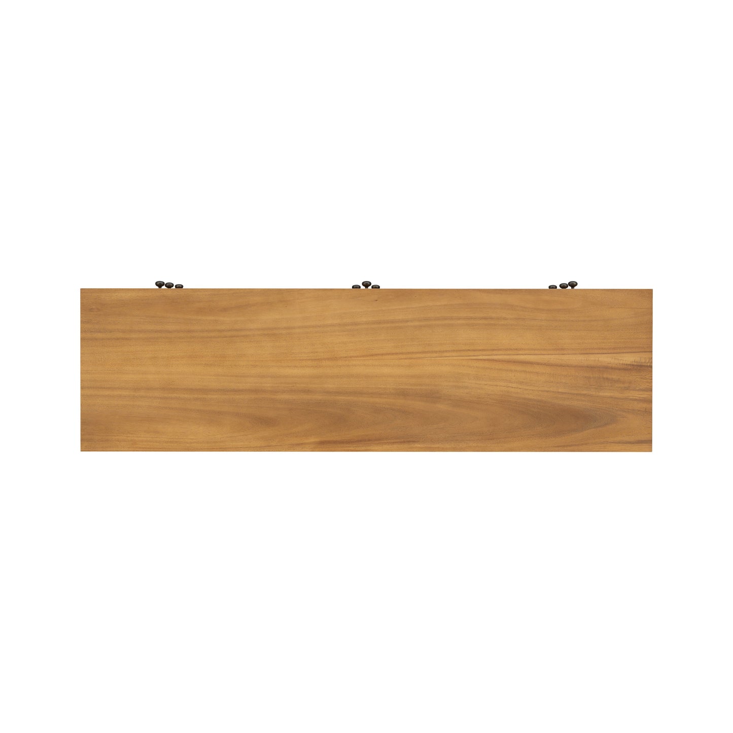 HouseOfZazla wooden storage cabinet, long low-profile oak sideboard with small knobs on Tampa Home & Garden Store