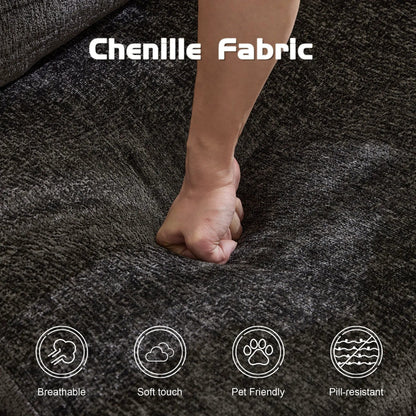 Convertible floor sofa bed futon in chenille fabric by Unique Piece Furniture on Tampa Home & Garden Store