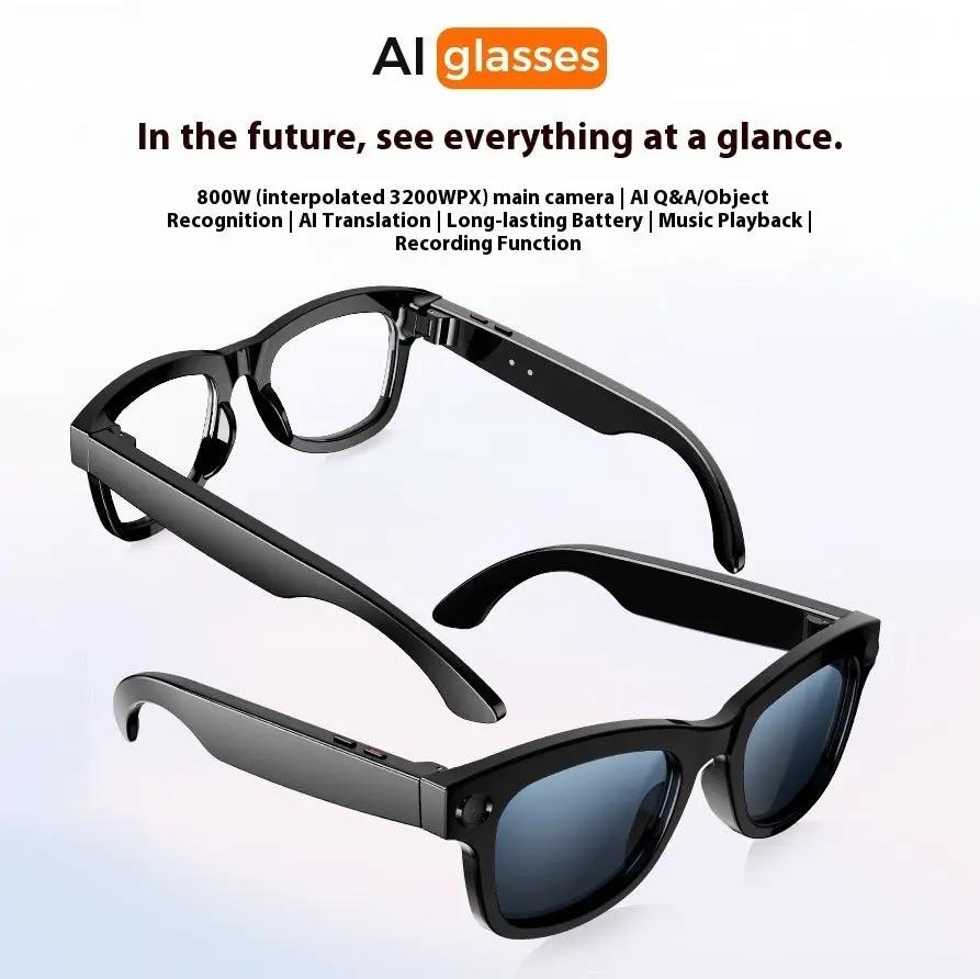 M01 HD Camera AI Glasses with black frames; two pairs shown on Tampa Home & Garden Store