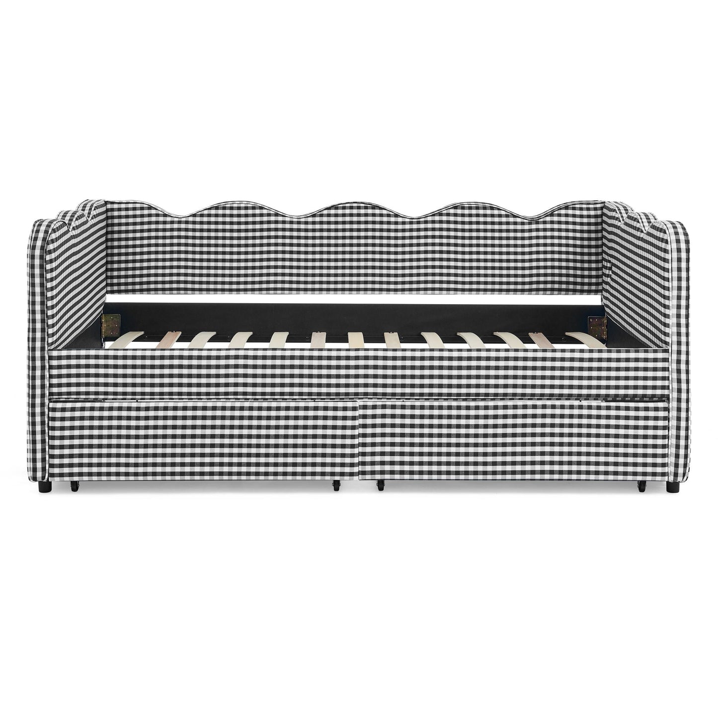 Gingham Daybed With Usb Port And The Wave Shape