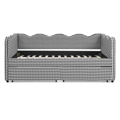 Gingham Daybed With Usb Port And The Wave Shape