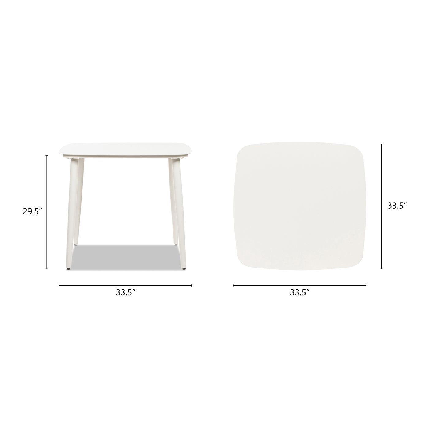 Santorini Outdoor Patio Table and a Solid Metal Base