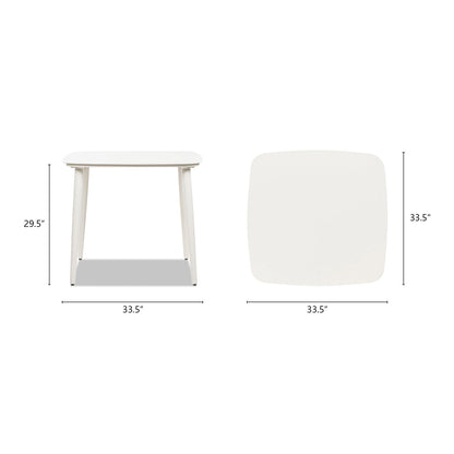 Santorini Outdoor Patio Table and a Solid Metal Base