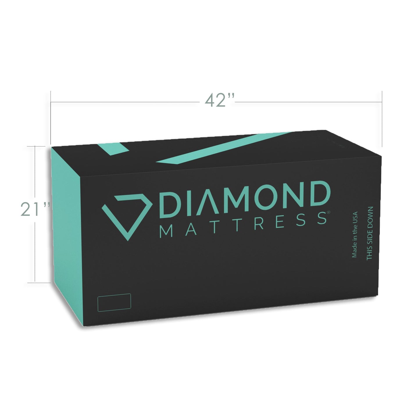 Diamond Matrix Copper Cooling Hybrid King Mattress by HouseOfZazla with teal accents on Tampa Home & Garden Store