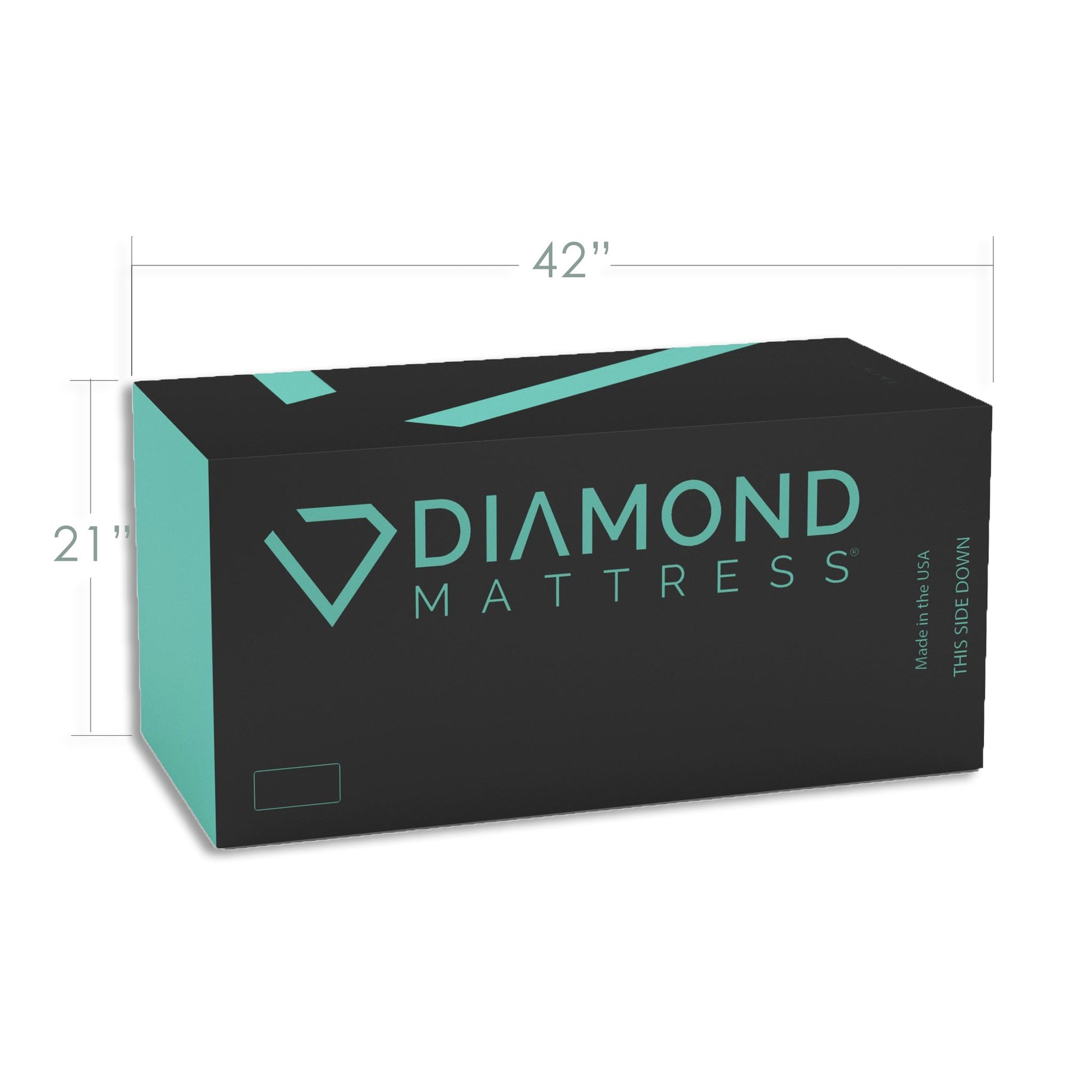 Diamond Matrix Copper Cooling Hybrid King Mattress by HouseOfZazla with teal accents on Tampa Home & Garden Store
