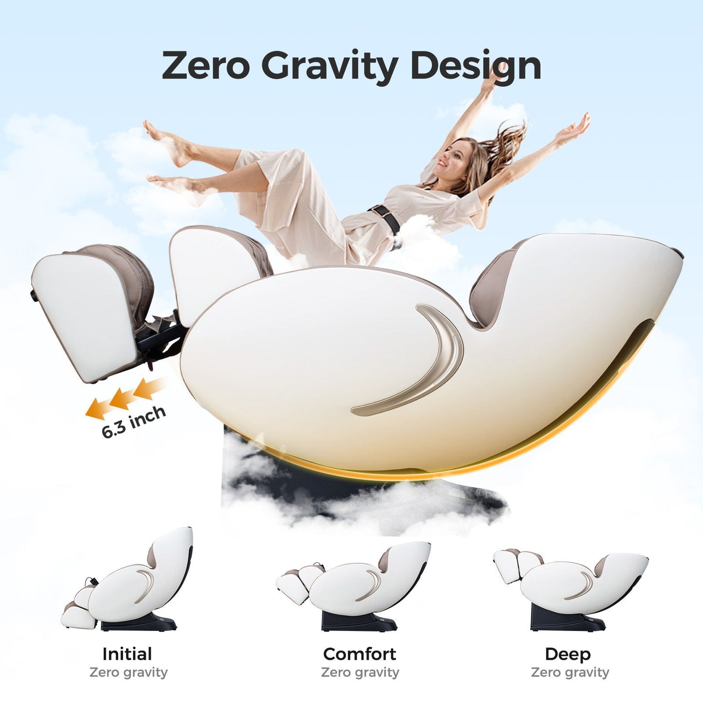 Bosscare 3D Zero Gravity massage chair, full-body Shiatsu recliner with app control, HouseOfZazla on Tampa Home & Garden Store