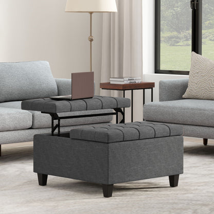 Harrison Upholstered Coffee Table Storage Ottoman