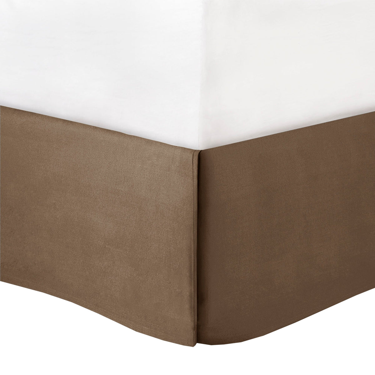 7 Piece Comforter Set Taupe/Brown Queen by HouseOfZazla, white top with taupe-brown panels on Tampa Home & Garden Store