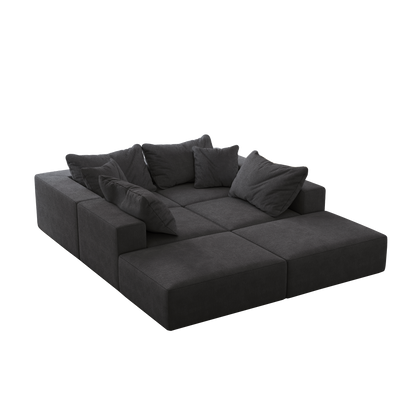Oversized Sponge Cloud Sofa by HouseOfZazla, dark gray modular sectional couch set on Tampa Home & Garden Store