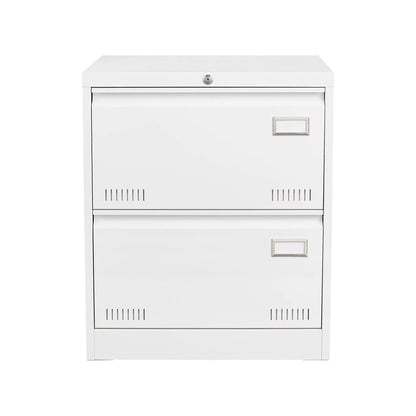 Filing cabinet white locking 3-drawer metal unit with front label holders on Tampa Home & Garden Store