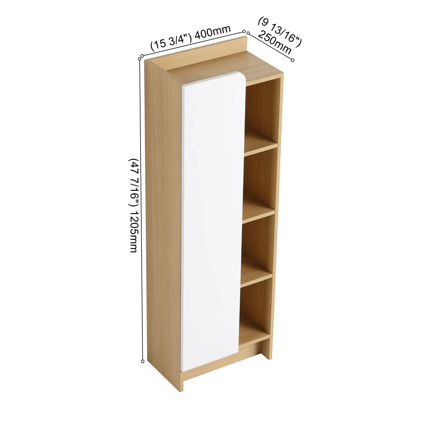 Tall Bathroom Cabinet With 4 Tier Open Shelves