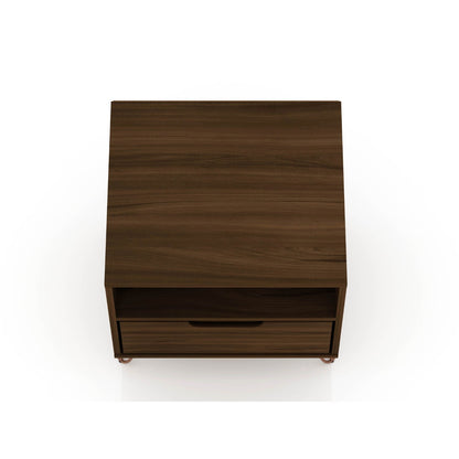 Rockefeller Nightstand with 1 drawer, dark walnut finish, splayed legs on Tampa Home & Garden Store