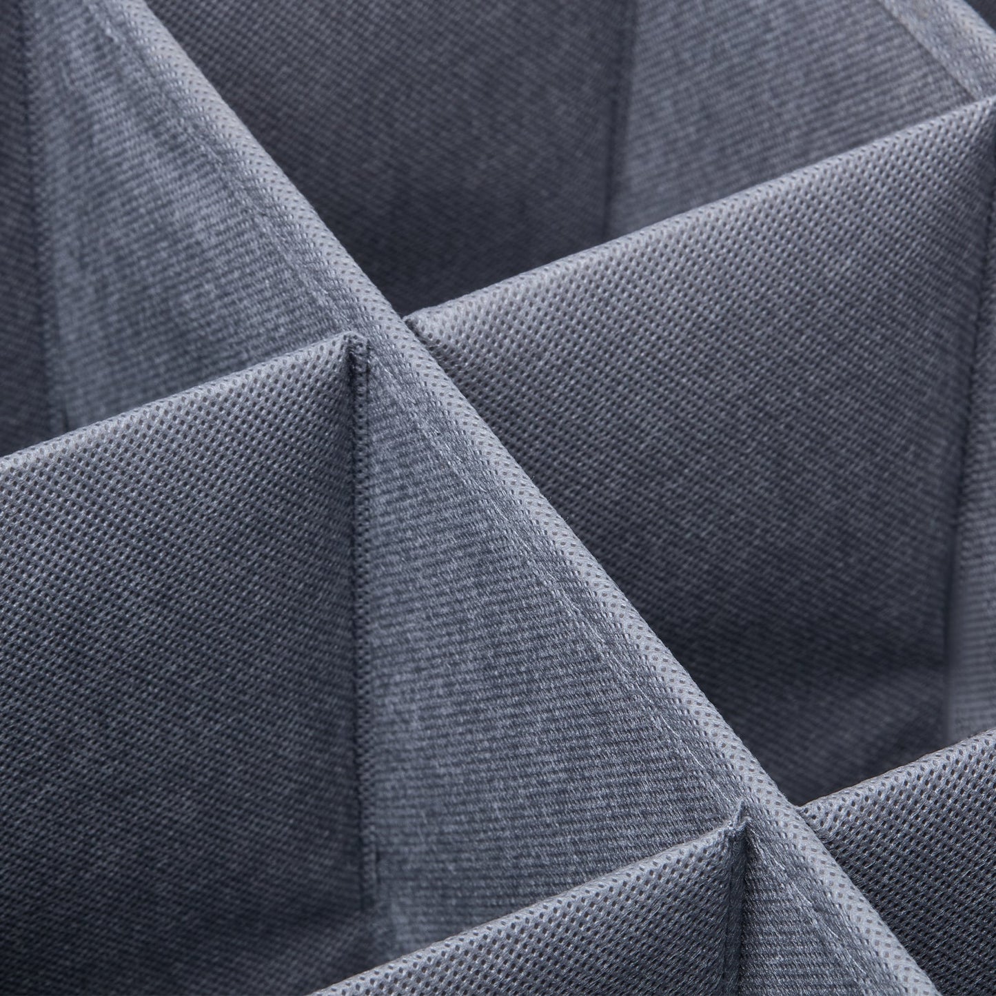 Under Bed Shoe Storage Organizer gray-blue textured fabric close-up with mesh weave on Tampa Home & Garden Store