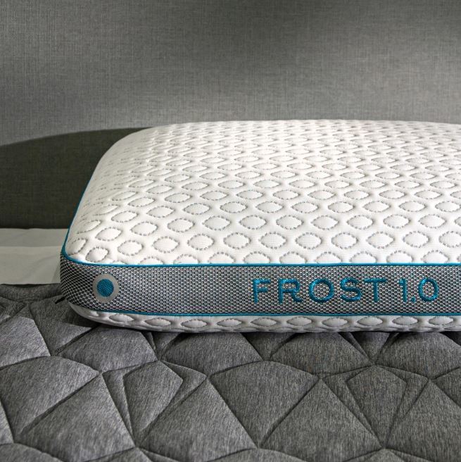 BedGear Frost 1.0 King cooling pillow with white quilted cover and teal piping on Tampa Home & Garden Store