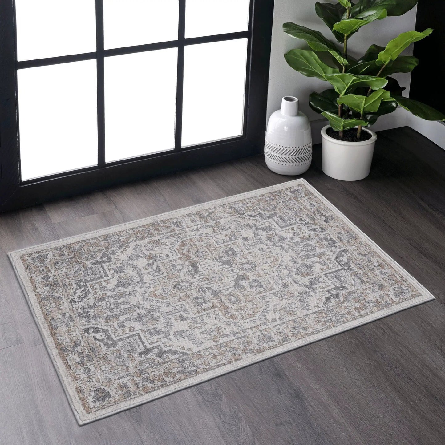 Marfi Oriental Rug in Neutral Tones for Home